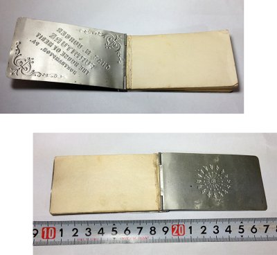 画像2: 1910-20's Aluminum "Advertising" MINI Notebook