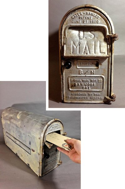 画像1: PAT.1899 "Cast Iron" U.S.MAIL BOX