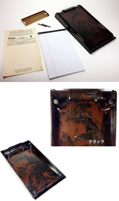 画像3: 1930-40's【G.E.】 "STREAMLINE"  Memo-pad＆Pen holder