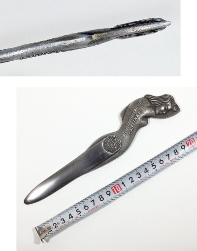 画像2: 1920-40's "Art Deco Nude Lady" Aluminum Letter Opener