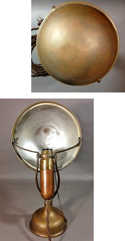 画像2: 1920-30's "Wishbone" Brass 2-Way Lamp