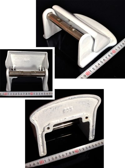 画像3: 1920-30's German-Deco "Cast-Iron" Toilet Paper Holder