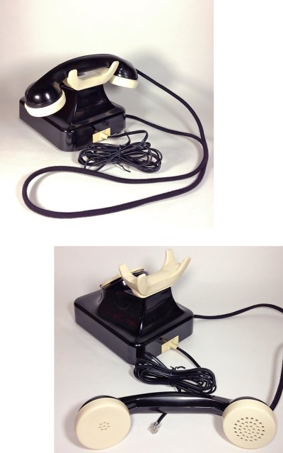 画像2: - 実働品 - German Bakelite Telephone【Black】