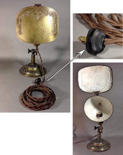 画像1: 1910's "LYHNE" Brass Desk Lamp