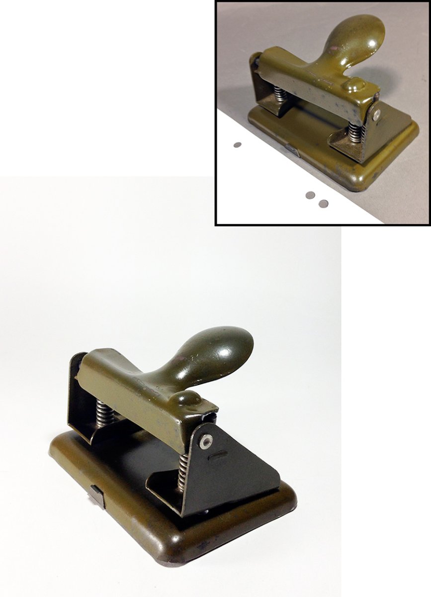 画像1: 1940-50's【3-HOLE】Adjustable Paper Punch (1)