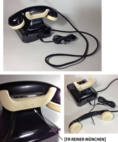 画像2: - 実働品 - German Bakelite Telephone【Black】