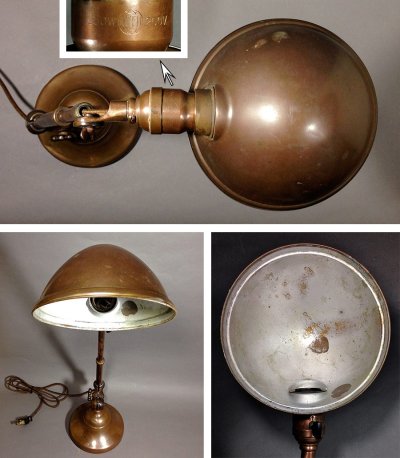 画像1: 1910-20's "O.C.White" Brass Telescopic Desk Lamp　【PROPERTY - B of E - N.Y.CITY】