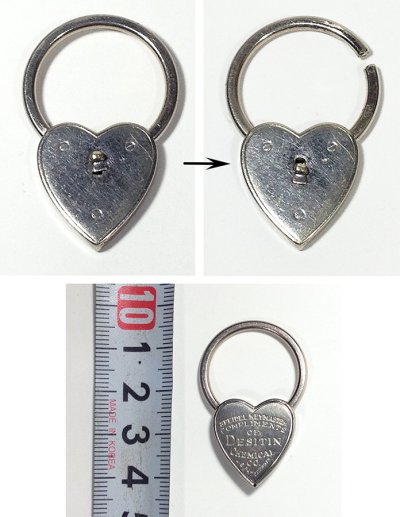 画像3: 1940's " ♡ Heart Shaped" Advertising Key Ring