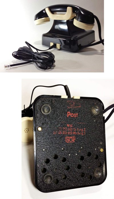 画像3: - 実働品 - German Bakelite Telephone【Black】