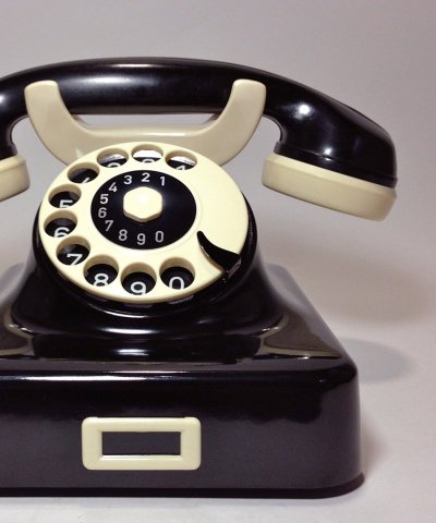 画像1: - 実働品 - German Bakelite Telephone【Black】