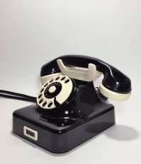 画像2: - 実働品 - German Bakelite Telephone【Black】 (2)