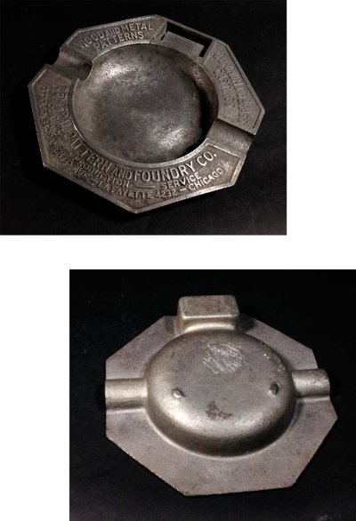 画像1: 1930's "ADVERTISING" Cast Aluminum Ashtray