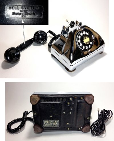 画像3: - 実働品 - 1940's U.S.ARMY Chromed Telephone　【BLACK × SILVER】
