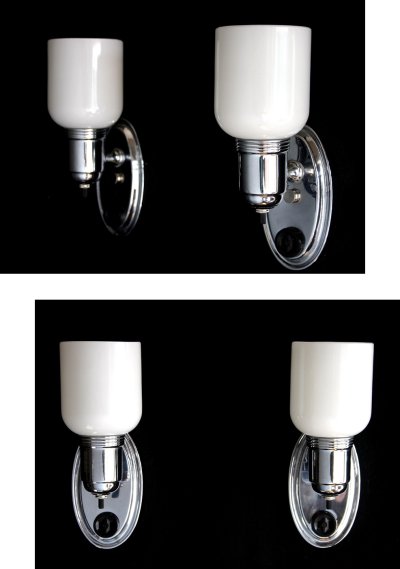 画像1: 1940's "2-way" Chrome Bathroom Lamp【Pair】