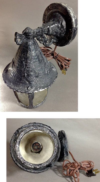 画像3: 1930-40's "Black Shabby Chic" Caged Porch Lamp 