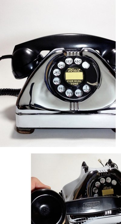 画像1: - 実働品 - 1940's U.S.ARMY Chromed Telephone　【BLACK × SILVER】