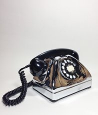 画像2: - 実働品 - 1940-early 1950's U.S.ARMY Chromed Telephone　【BLACK × SILVER】 (2)