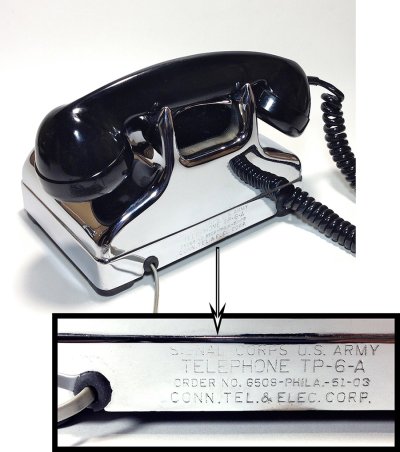 画像2: - 実働品 - 1940-early 1950's U.S.ARMY Chromed Telephone　【BLACK × SILVER】