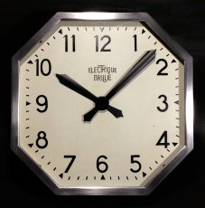 画像1: 1930's French Art Déco "BRILLIE" Wall Clock　【大きいです】 (1)