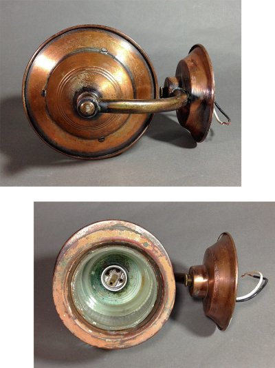 画像3: 1930-40's "Caged" Brass Porch Lamp 