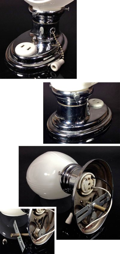 画像3: 1930's Art Deco "Chrome" Bathroom Lamp