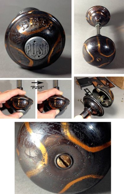 画像1: Early 1900's "COMBINATION" Door Knob ＆ BELL 【Complete】