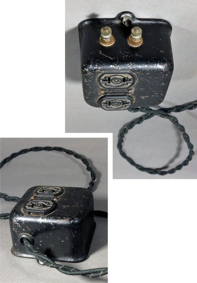 画像3: 1920-30's  Extension Cord + 2-Outlet Steel Box　【Montgomery Ward＆Co.】