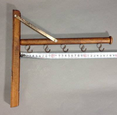 画像3: 1920's  "Wood＆Seel" Wall Mount Folding Hanger Rack