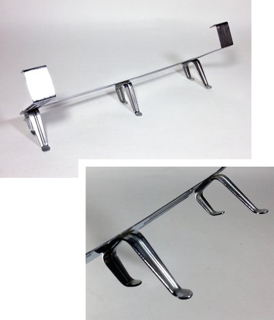 画像3: 1950-60's "Over the Door" Chromed 3 Hook Hanger Rack