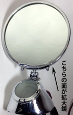 画像5: 1930-40's Art Deco "Chromed" Make-up Mirror + Lamp (5)