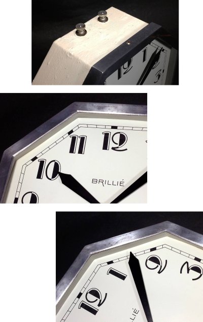 画像1: 1930's French "BRILLIE" Octagon Wall Clock