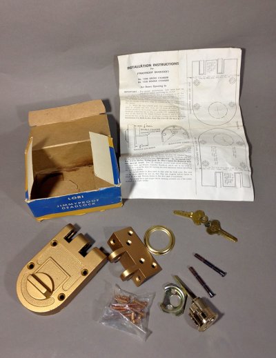 画像1: Single Cylinder Door Rim Locks w/ keys【COMPLETE】