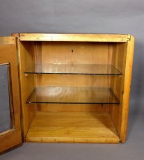 画像4: 1920-30's "Barber Shop" Art Deco Wood Cabinet (4)