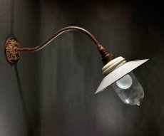 画像1: 1910-20's German "Swan Neck" Outside Light (1)