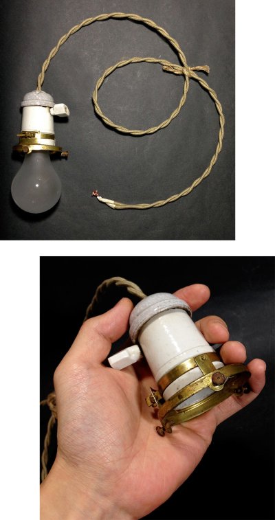 画像1:  1910-20's "Porcelain Socket" Pendant Lamp 