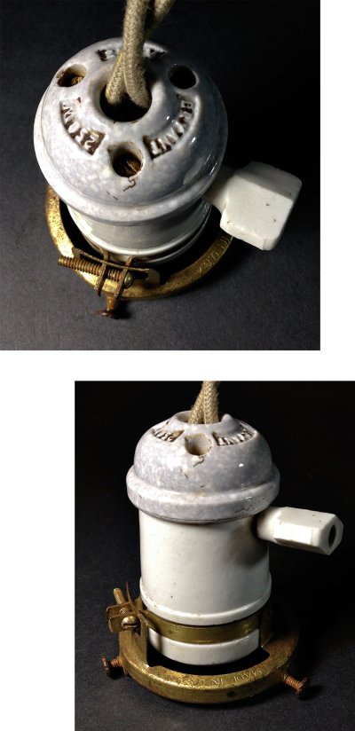 画像2:  1910-20's "Porcelain Socket" Pendant Lamp 