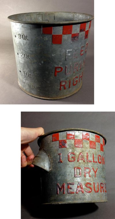 画像2: 1930-40's Purina Mills "CHECKER" Country Bucket