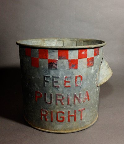 画像1: 1930-40's Purina Mills "CHECKER" Country Bucket