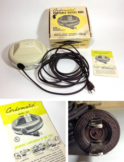 画像3: 1950-60's "Cordomatic" 4-Outlet Cord Reel【Dead Stock】