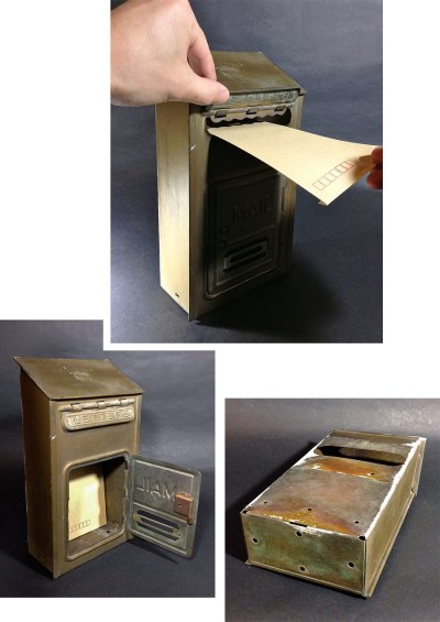 画像2: 1920-30's "CORBIN LOCK CO." Brass Wall Mount Mail Box