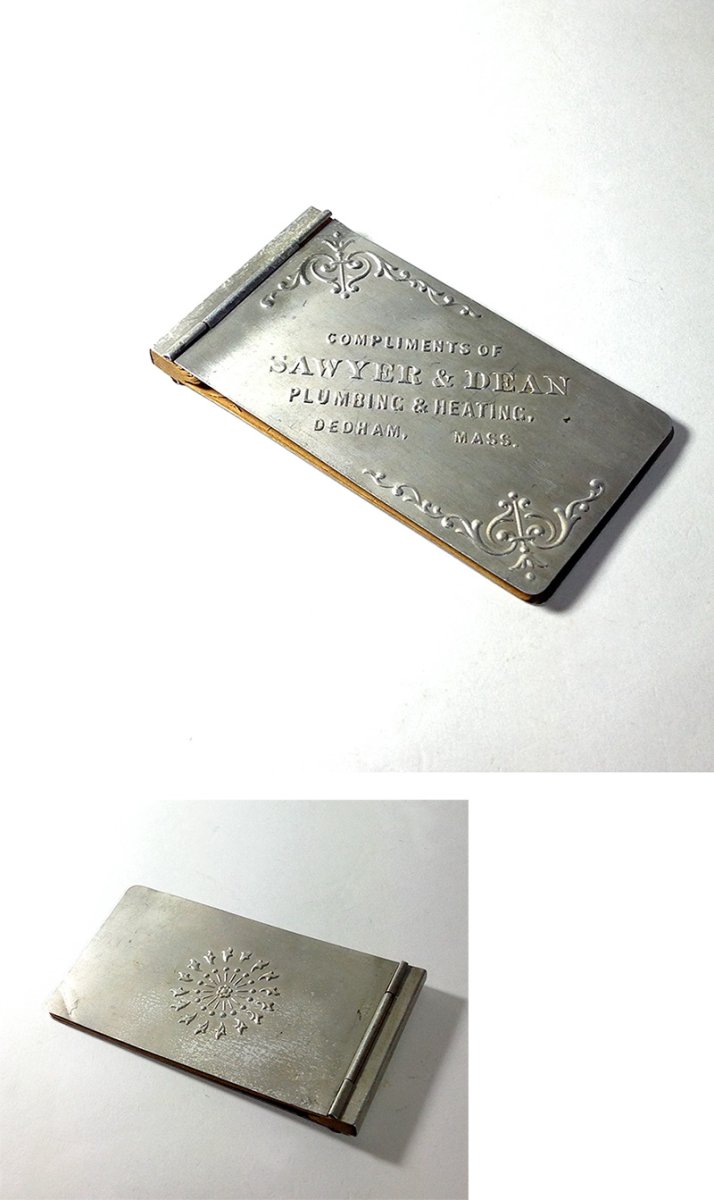 画像1: 1910-20's Aluminum "Advertising" MINI Notebook (1)