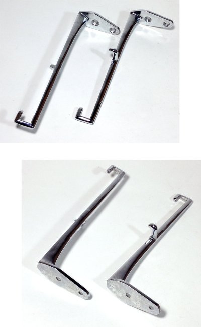 画像1: Chrome Bathroom Shelf Brackets