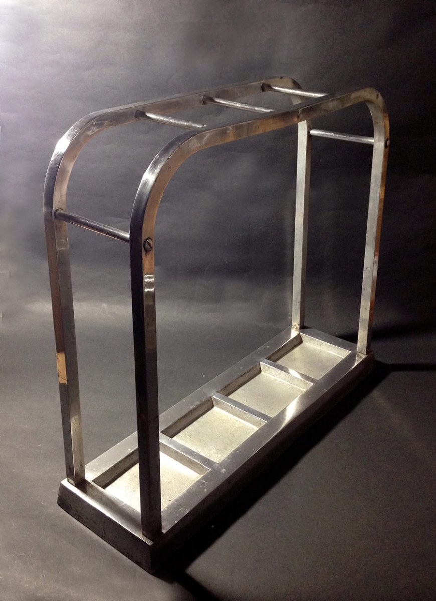 画像1: 1920-30's Art Déco "ALUMINUM" Umbrella Stand (1)