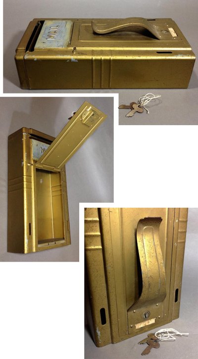画像3: 1930-40's "STREAMLINE" Wall Mount Mail Box w/ Keys