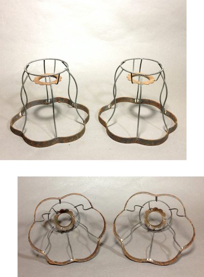 画像1: 1930's "Odd shapes" Steel Wire Bulb Cage【1個】