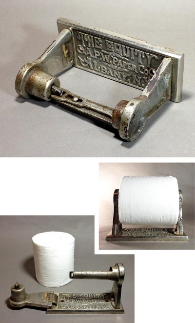 画像1: 1900-1910's "A.P.W PAPER CO. N.Y." Iron Toilet Paper Holder