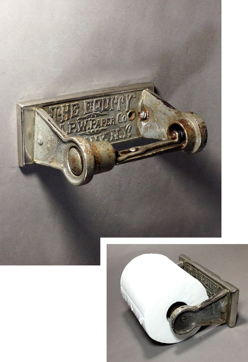 画像1: 1900-1910's "A.P.W PAPER CO. N.Y." Iron Toilet Paper Holder (1)