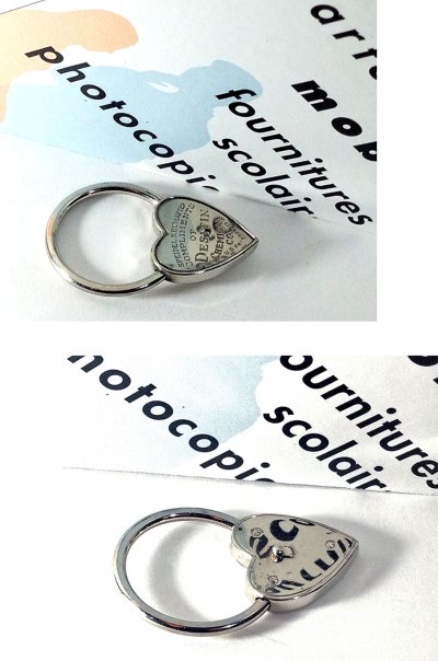 画像2: 1940's " ♡ Heart Shaped" Advertising Key Ring