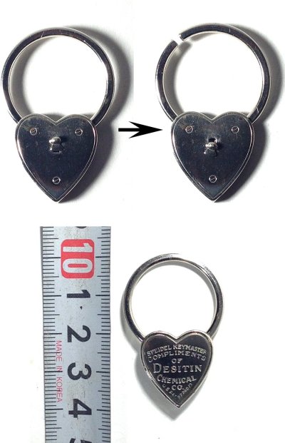 画像3: 1940's " ♡ Heart Shaped" Advertising Key Ring