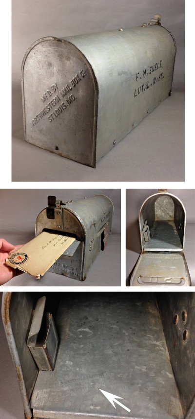 画像2: Early 1920's "Galvanized Steel " RURAL U.S. MAILBOX